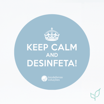Adesivo "Keep Calm and Desinfeta!" - 5 unidades